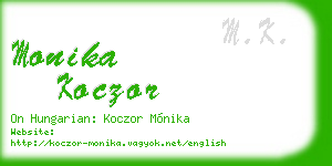 monika koczor business card